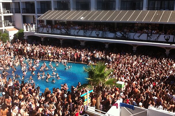 Pool party at ibiza rocks