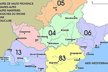 Map of Provence Region