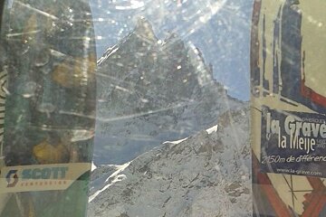 view from a gondola in la grave