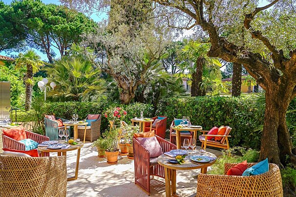 L'Olivier Restaurant, Saint-Tropez garden