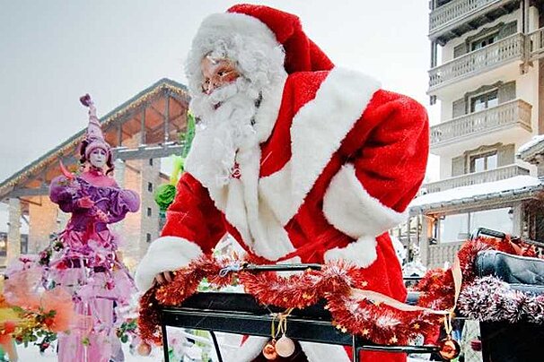 Father Christmas Santa Claus in his sleigh