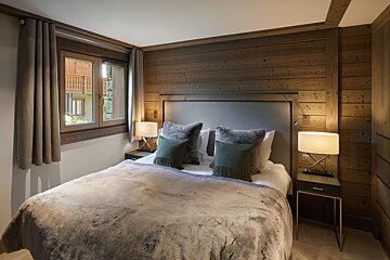 Six Senses B01 Prestige Apartment, Courchevel 1850 double bedroom