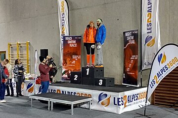 runners on a winners podium
