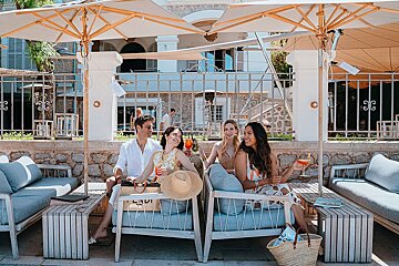 The terrace at Randemar restaurant