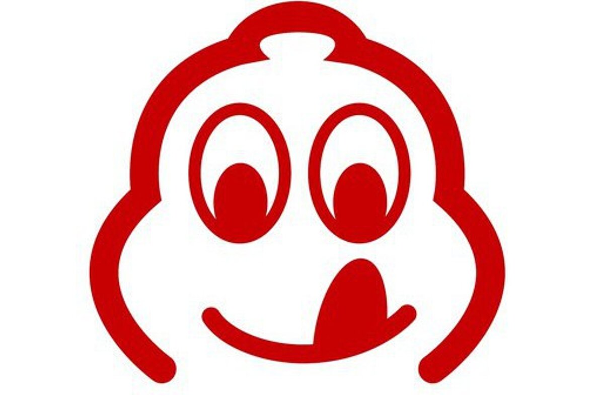 a red & white michelin man logo for restaurants