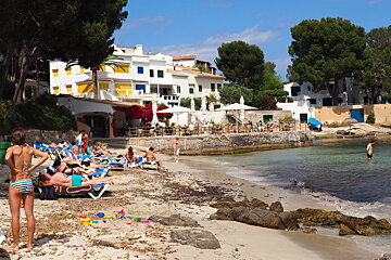 a small beach in the north of mallorca