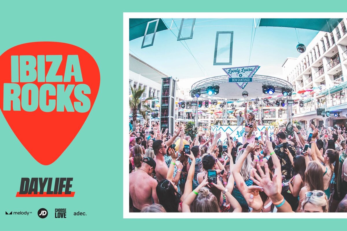 Lovely Laura & Ben Santiago Pool Party at Ibiza Rocks, San Antonio