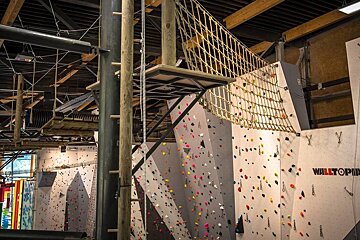 Climbing wall and tree-top adventures at vesubia mountain park