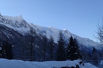 views of chamonix from a hiking trail