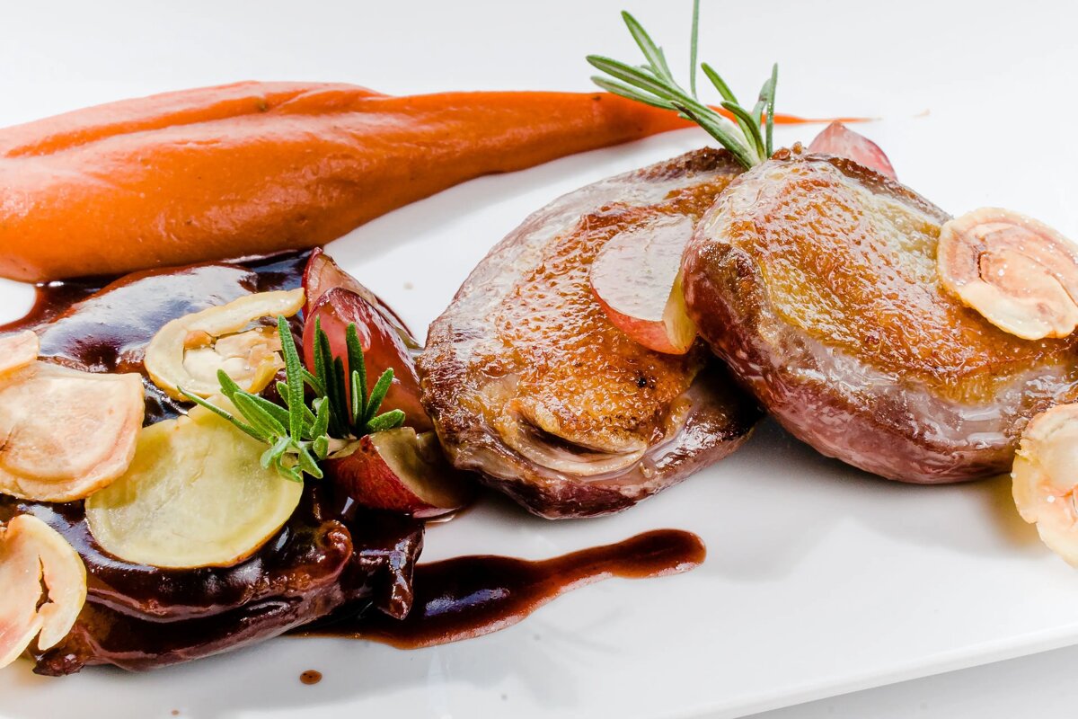 main dish at es Castell restaurant