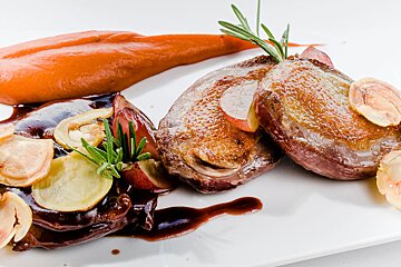 main dish at es Castell restaurant