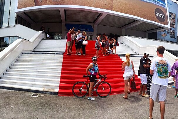 stopping on the red carpet in cannes