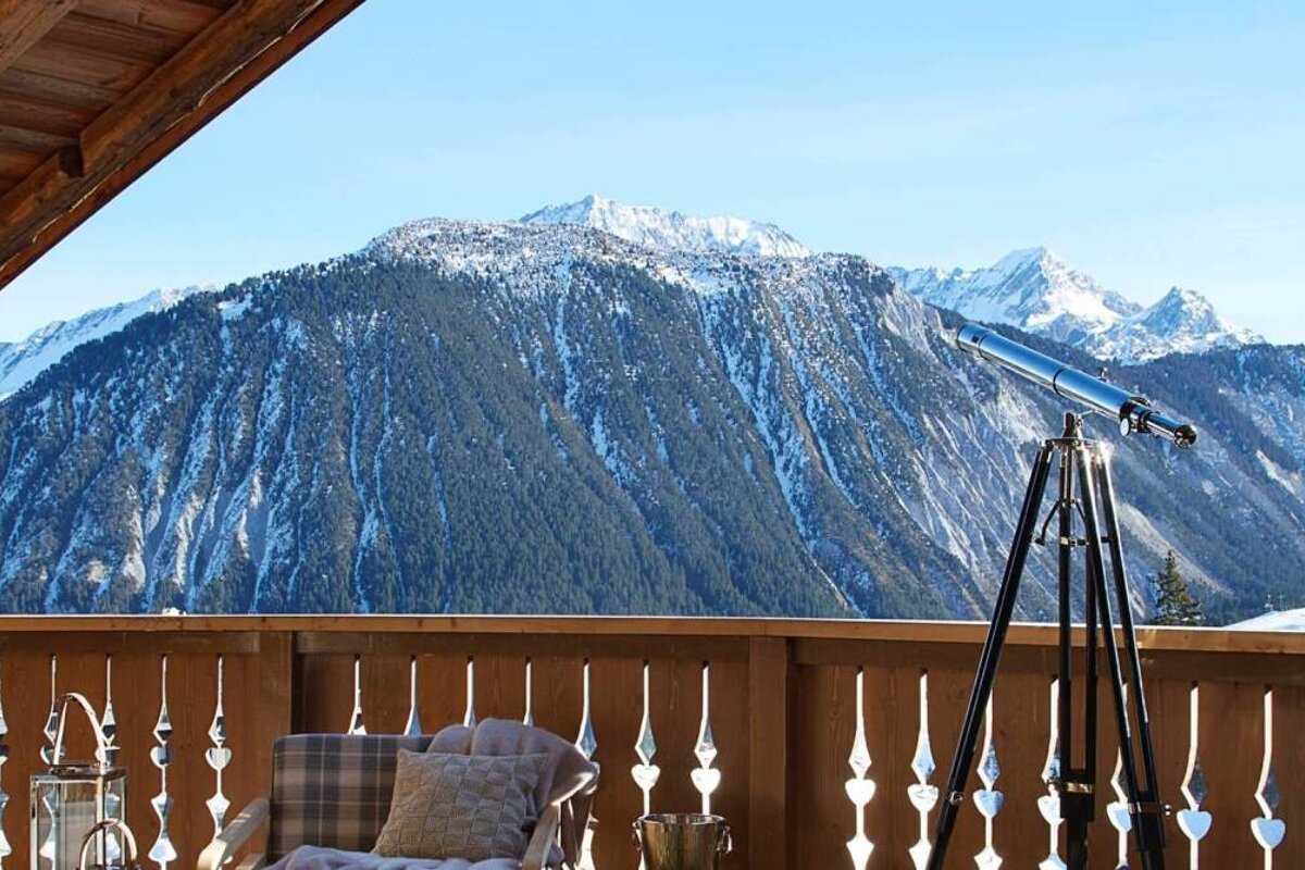 Six Senses C03 Apartment, Courchevel 1850 balcony