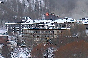 Building on fire