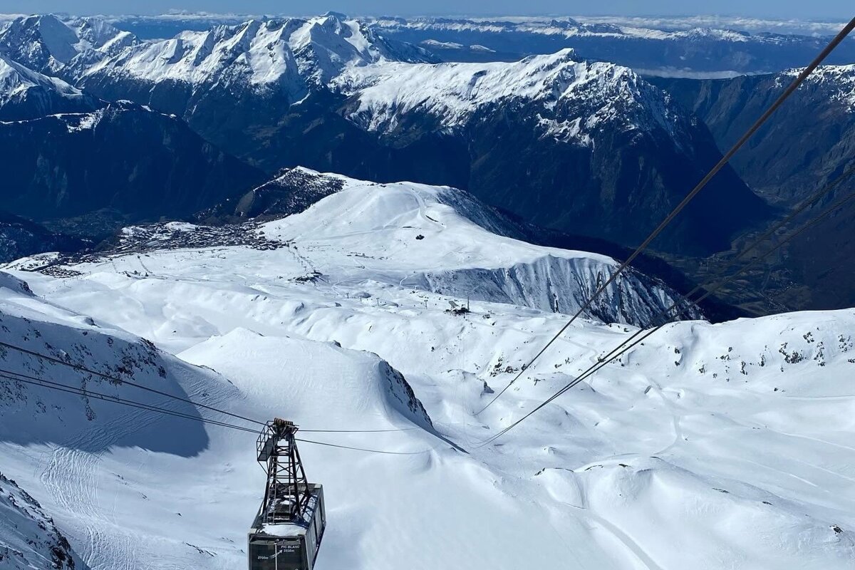 Looking out over Pic Blanc in Alpe d'Huez