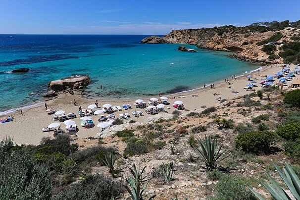 beach clubs at cala tarida ibiza