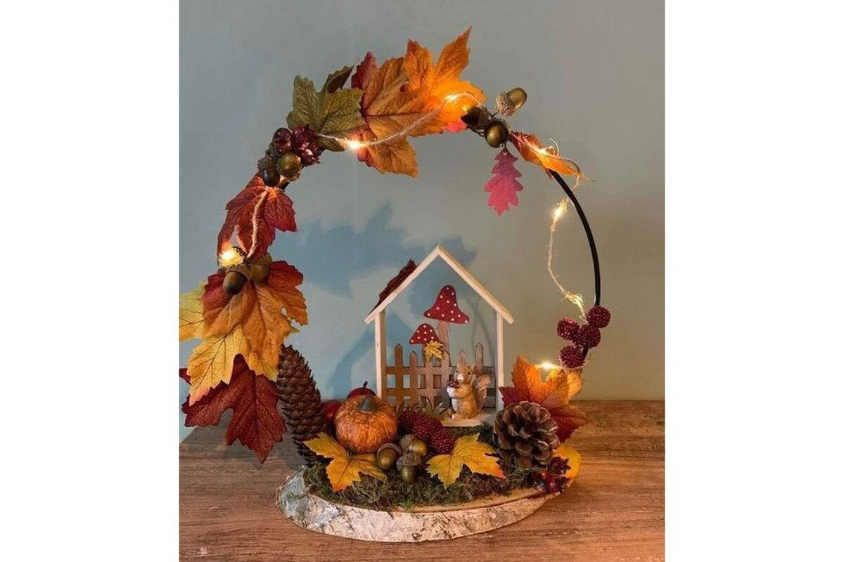 Autumn decorations, made by kids in Morzine