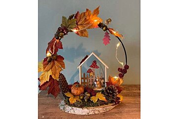 Autumn decorations, made by kids in Morzine