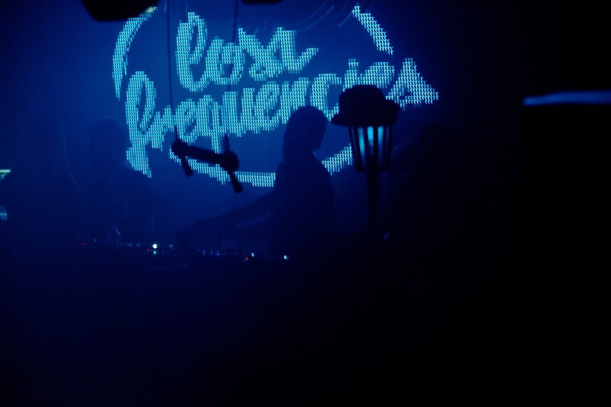 a DJ playing in a club in Val disere