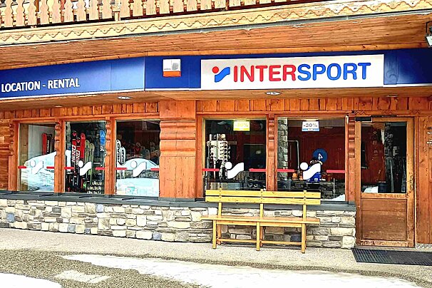 An Intersport ski rental shop with 