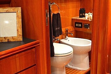 Canados 80' 24m Motor Yacht, Mallorca Island bathroom
