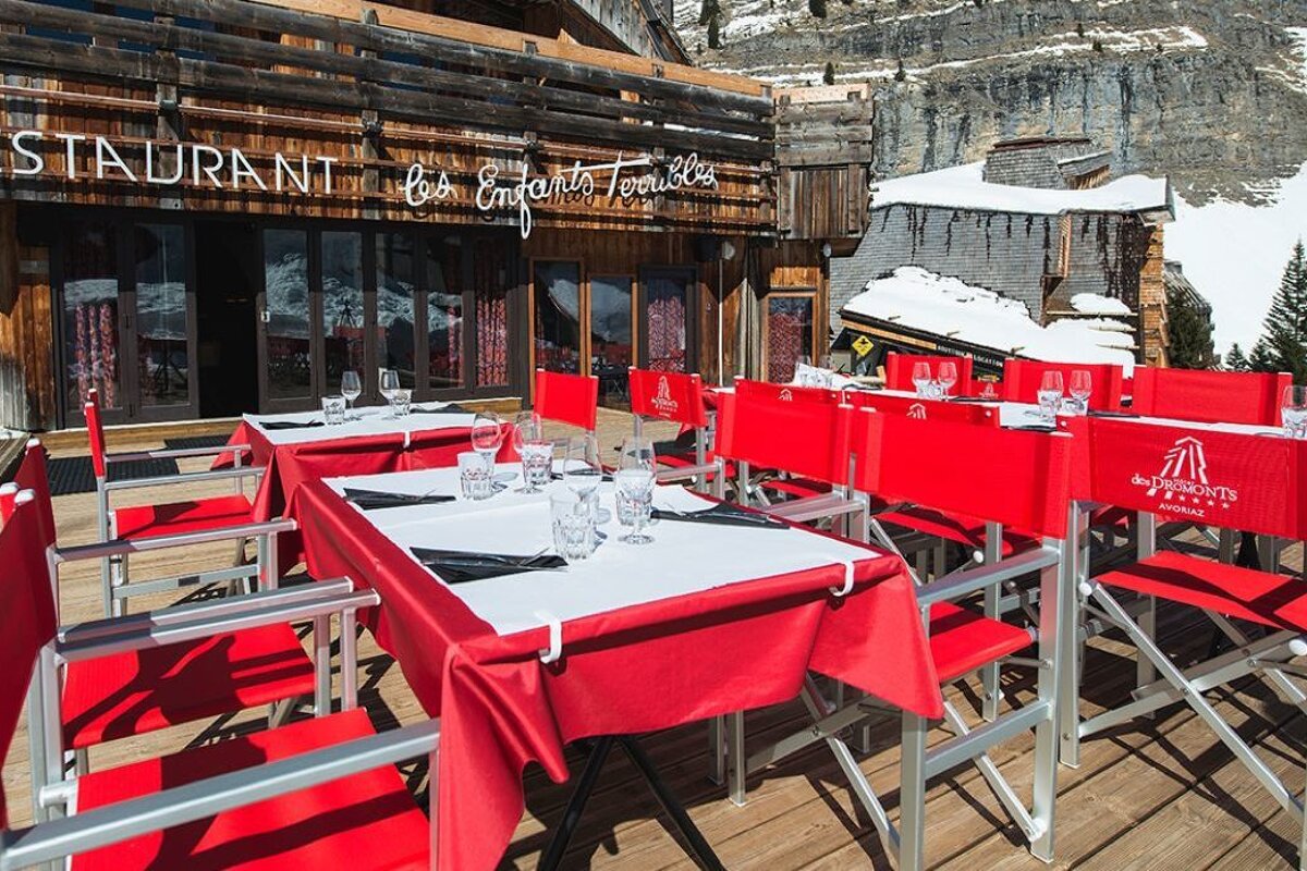 Les Dromonts Hotel, Avoriaz terrace