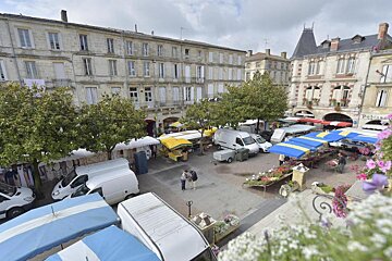 town square with market stalls