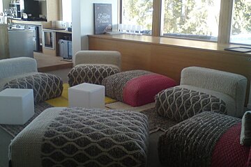 comfy seats in a restaurant