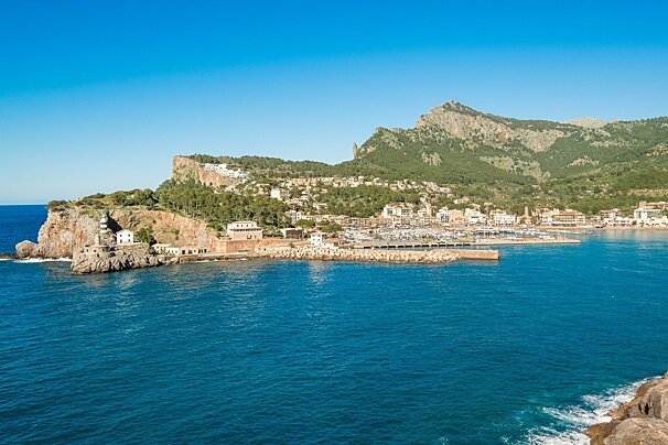 Looking over to the harbour at Port de Soller