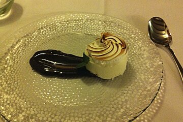 White Chocolate Mouse with Meringue