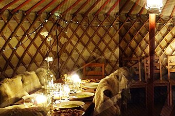 Dinner in a Mongolian Yurt, Les Arcs 1950
