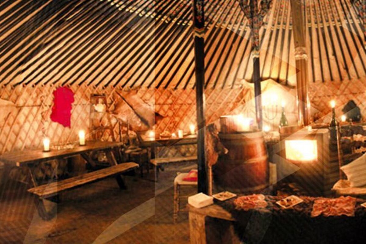 Dinner in a Mongolian Yurt, Les Arcs 1950