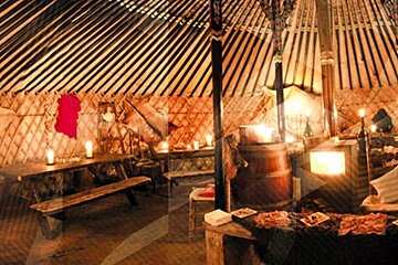 Dinner in a Mongolian Yurt, Les Arcs 1950
