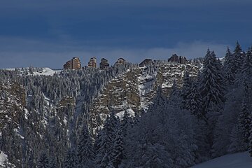 Avoriaz on the Prodains Cliffs