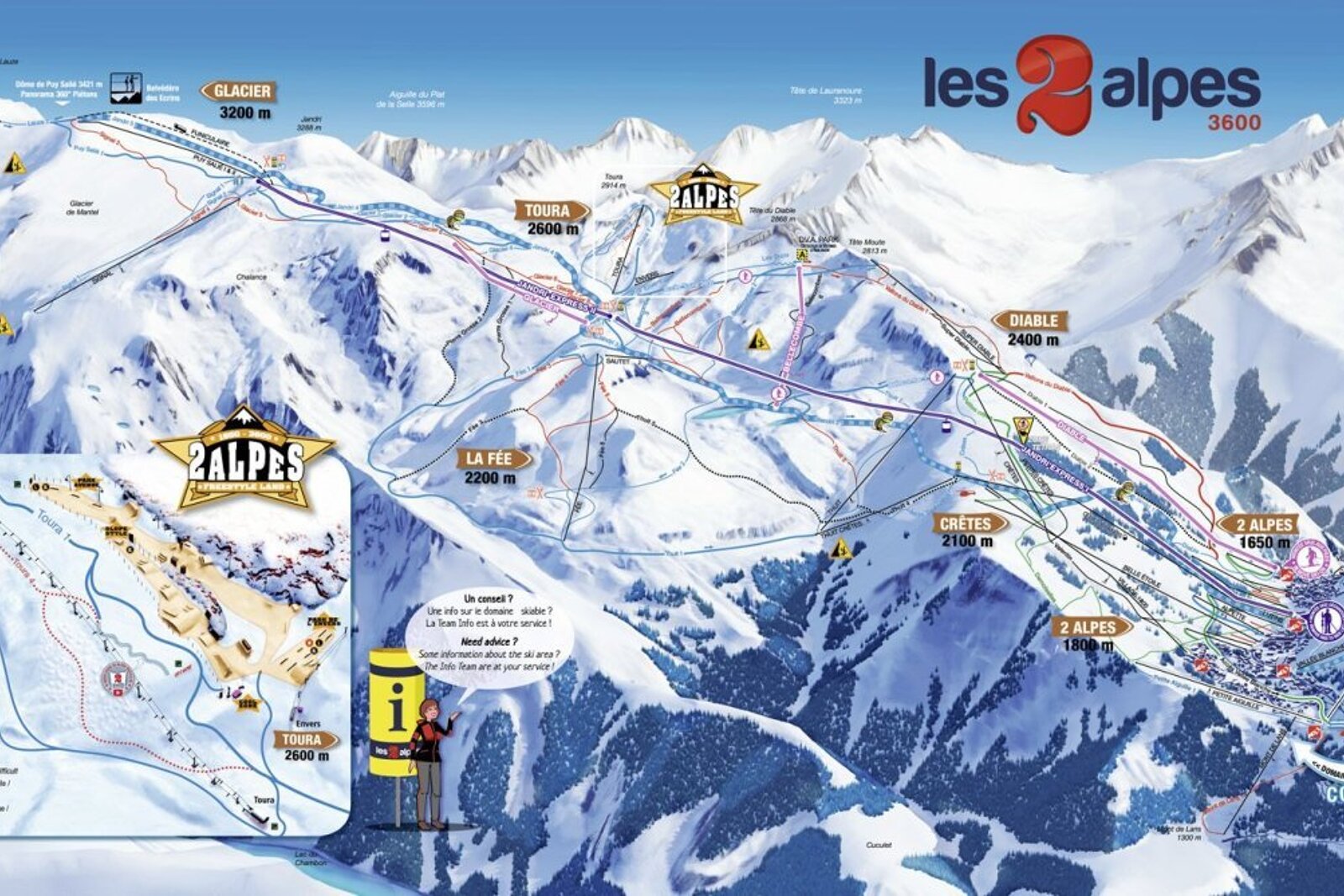 Maps of Les 2 Alpes