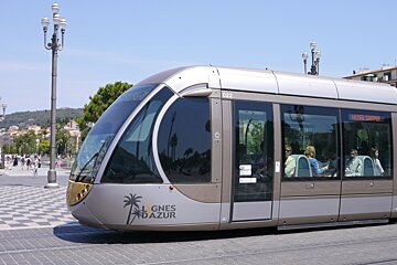A tram in centre of Nice