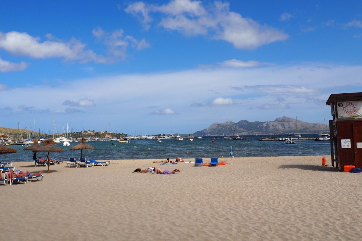 beach at peurto pollenca mallorca