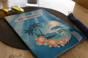 menu at puerto pollenca mallorca