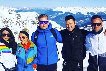 Mark Wright & Michelle Keegan skiing in Val Thorens