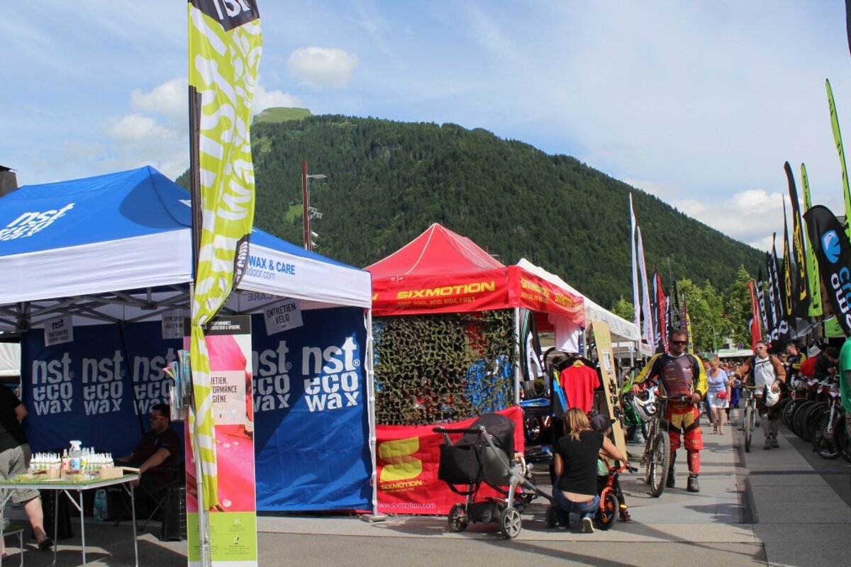 stalls for mtb manufacturers to sell their wares