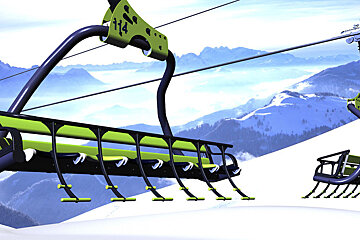 an artists impression of a new ski lift