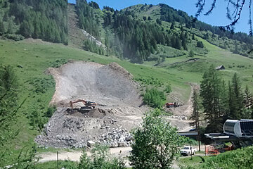 La Plagne ski lift starts to take shape
