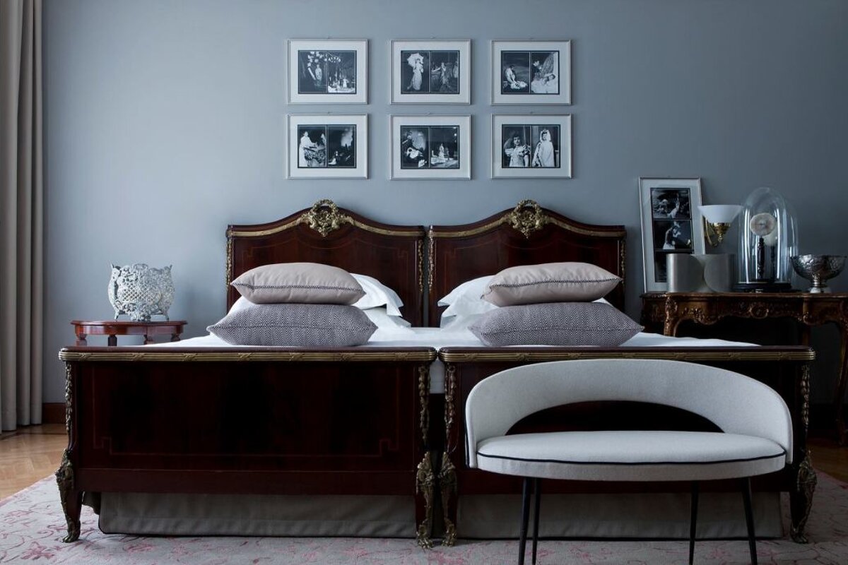 Milan Grand Hotel, Milan twin bedroom