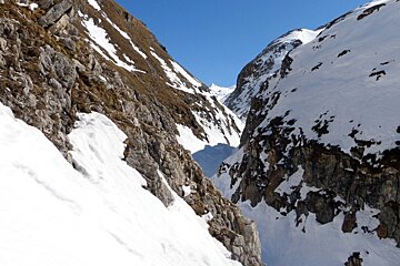 a gorge covered in snow
