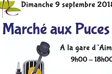 A poster for marche aux puces on september 9th 2018