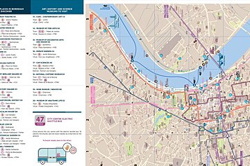 tourist travel map for Bordeaux