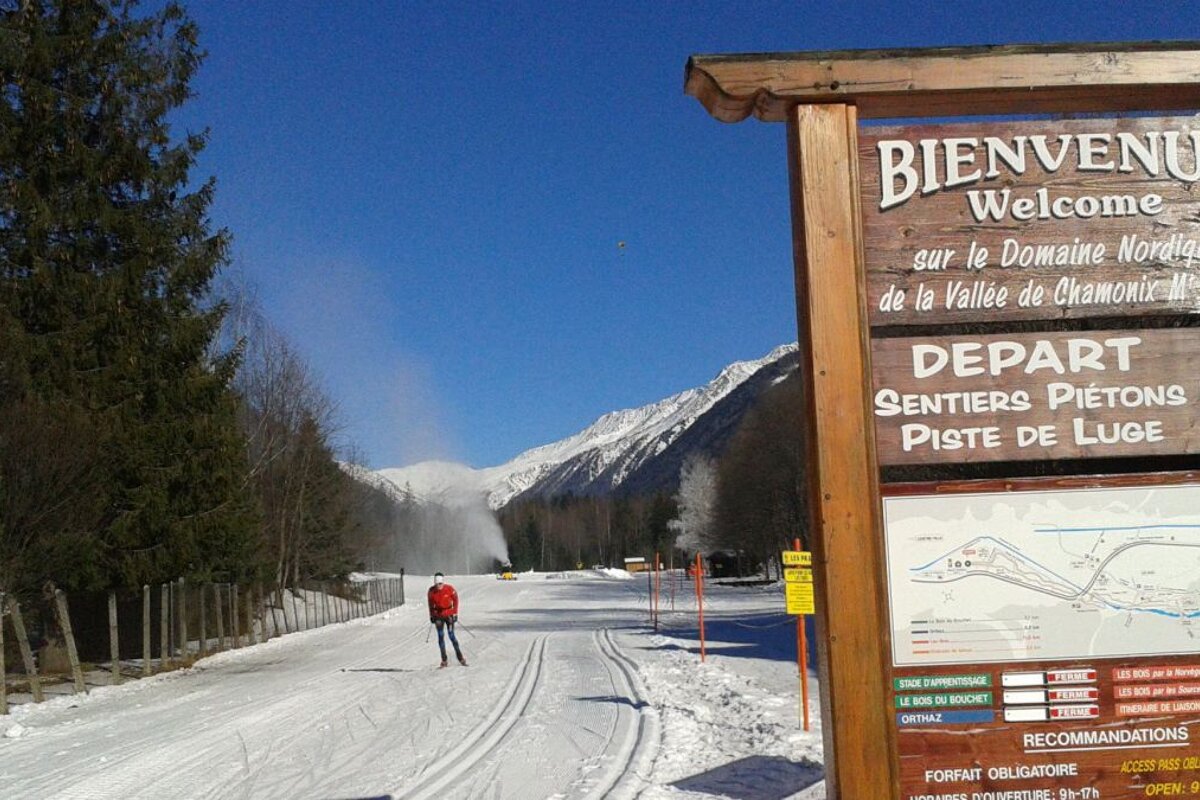 Cross-country skiing in Chamonix