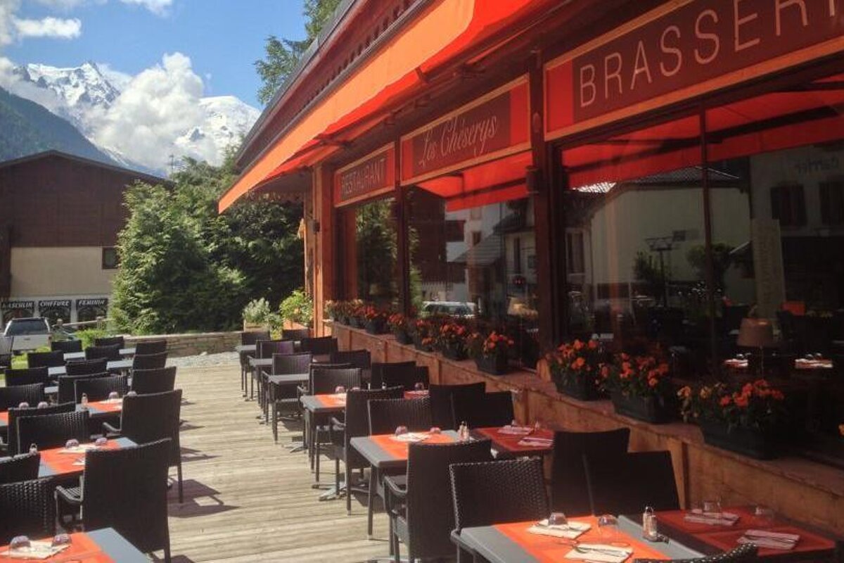 Les Cheserys Restaurant, Argentiere restaurant terrasse