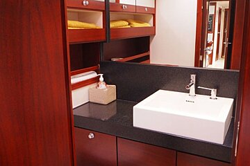 Hanse 630e 19m Sailing Yacht, Porto Colom bathroom