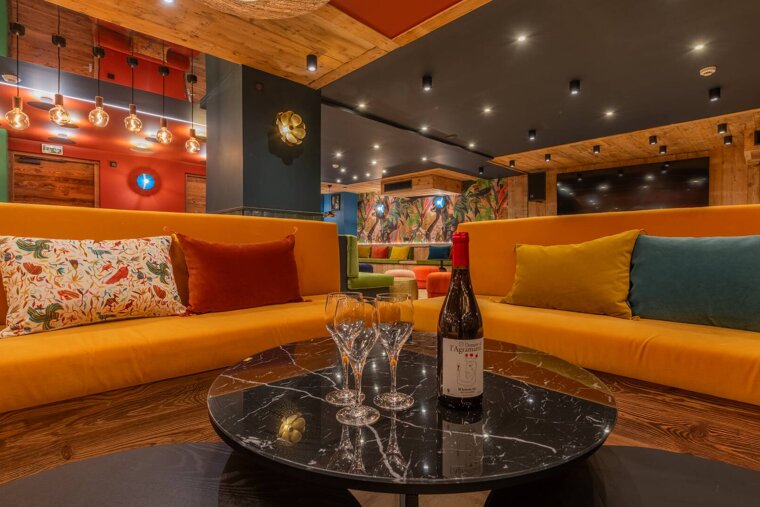 Interior of the Semba tapas bar in La Marmotte in Les Gets